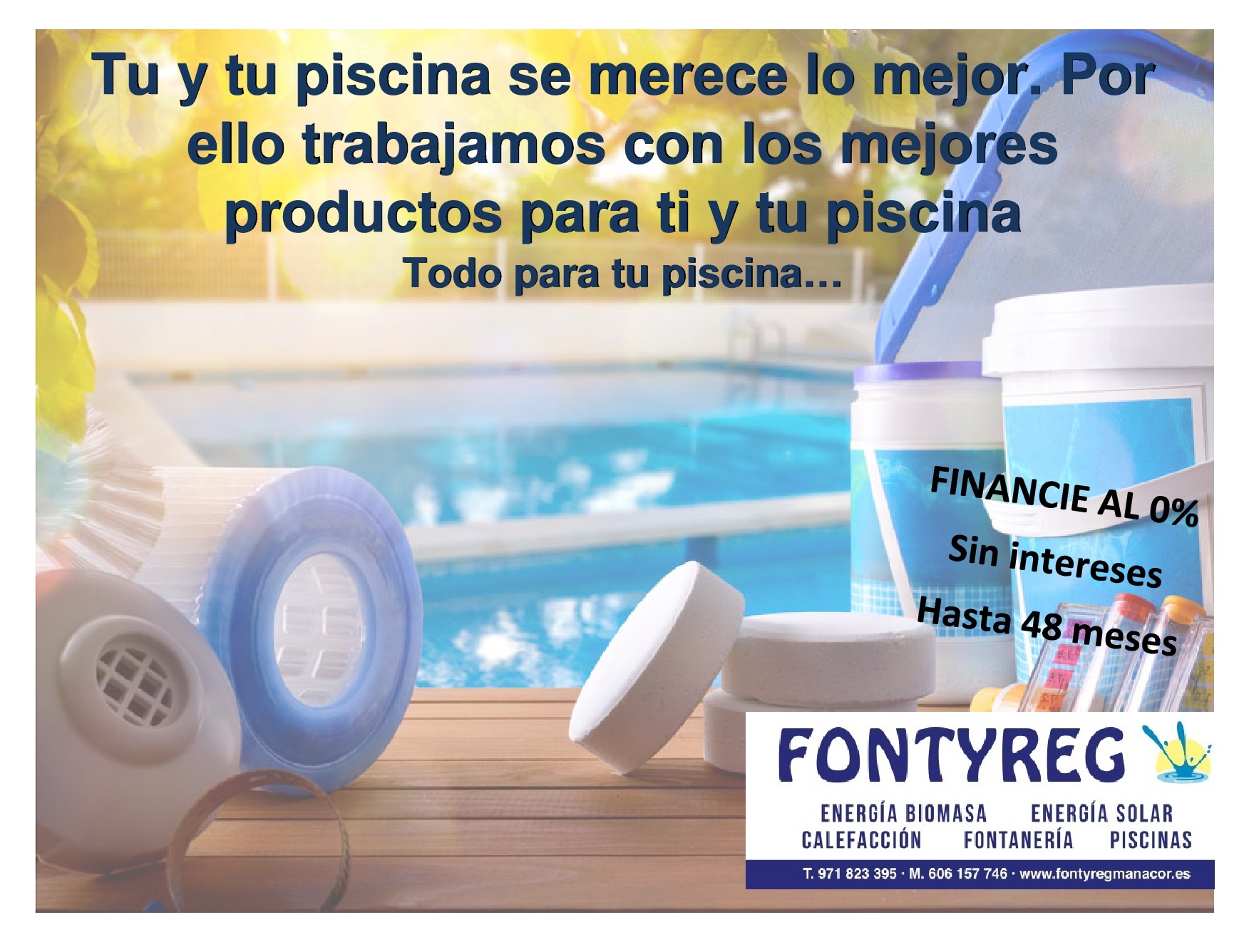 cloro tabletas Manacor, ph piscina Mallorca, Mantenimiento piscina, piscina Manacor,